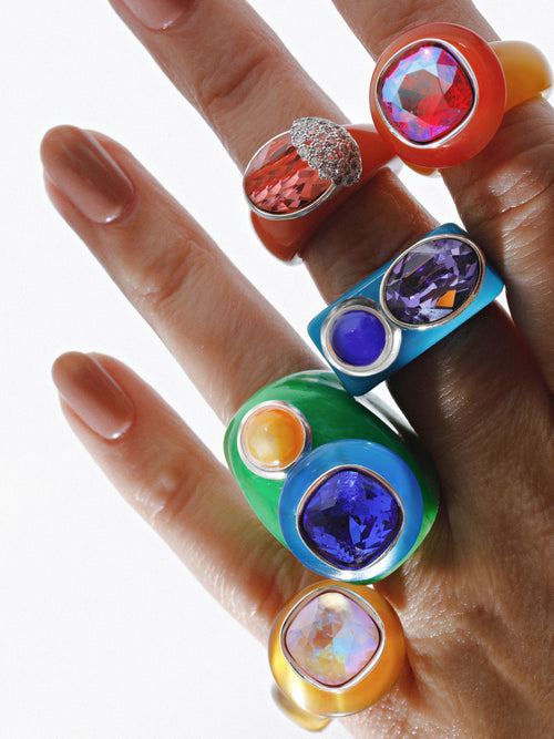 designer lucite ring