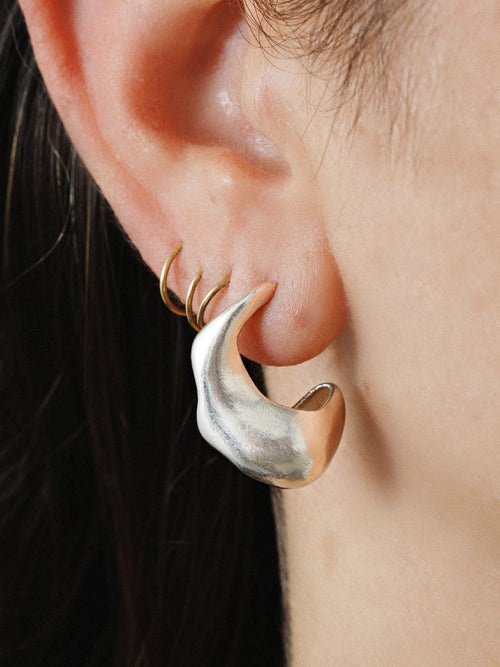 Sculptural Sterling Silver Earrings