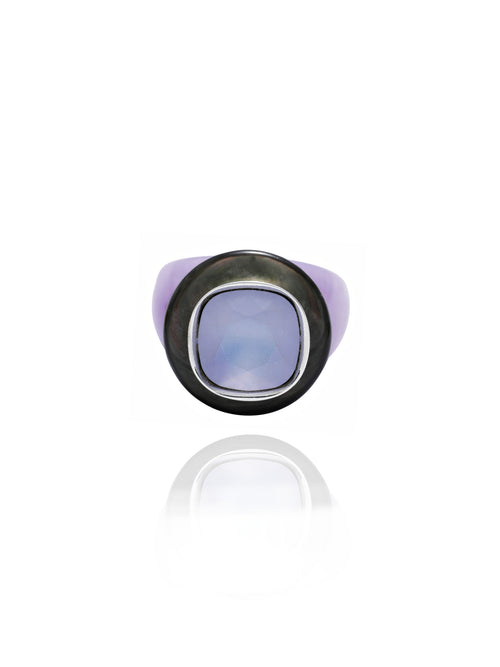 purple luxury acrylic ring