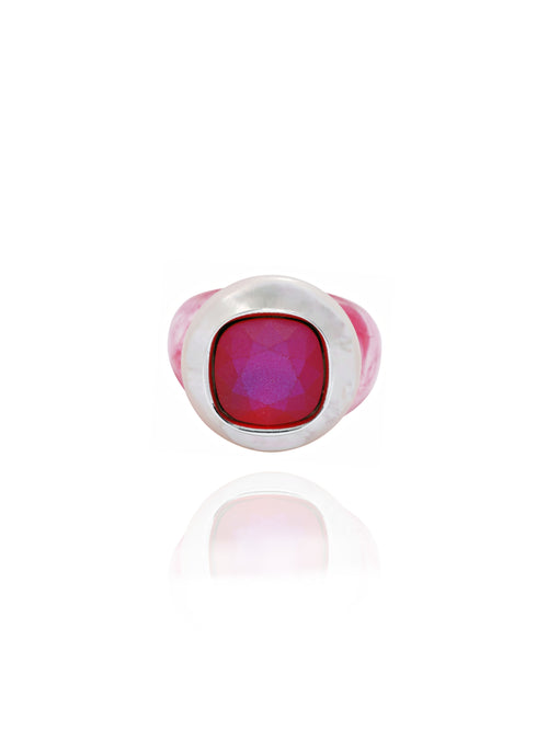 pink luxury acrylic ring