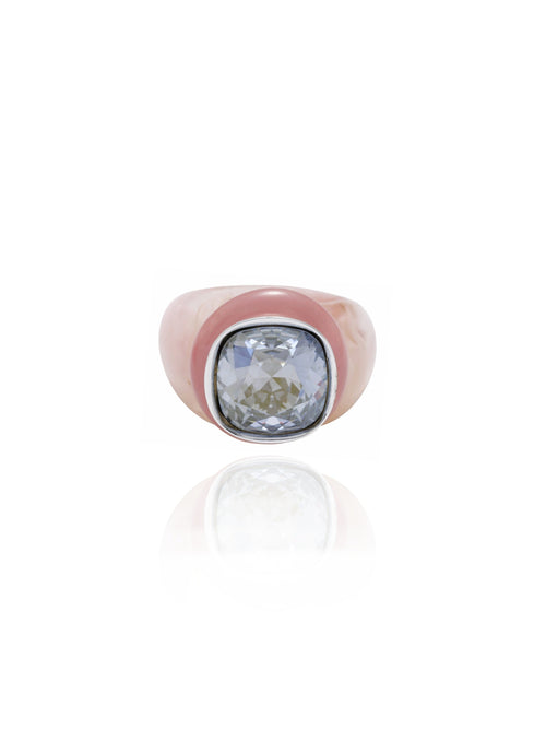 pink luxury cocktail ring