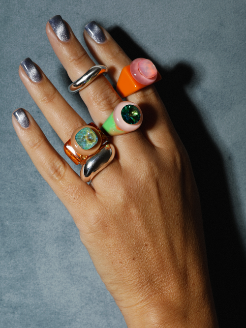 Mounser Studio Colorful translucent resin statement ring crafted in Los Angeles