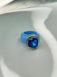 turquoise acrylic ring