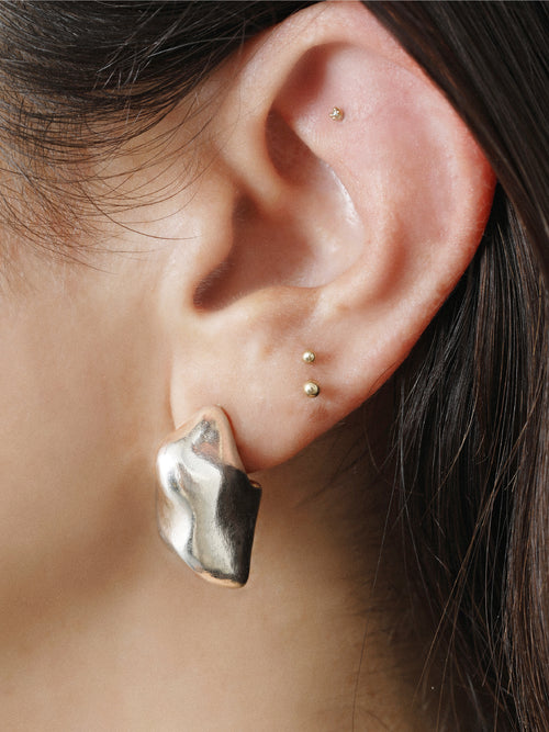 Sculptural Sterling Silver Earrings