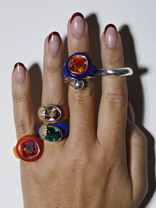 Unique Cocktail Rings | Colorful Acrylic Rings – MOUNSER