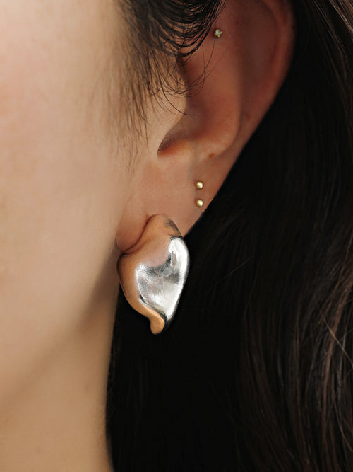 Sculptural Sterling Silver Earrings