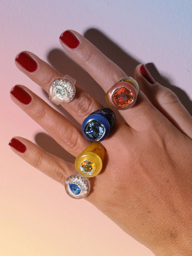 colorful cocktail rings