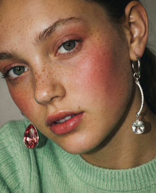 Mounser Studio pink crystal drop earrings