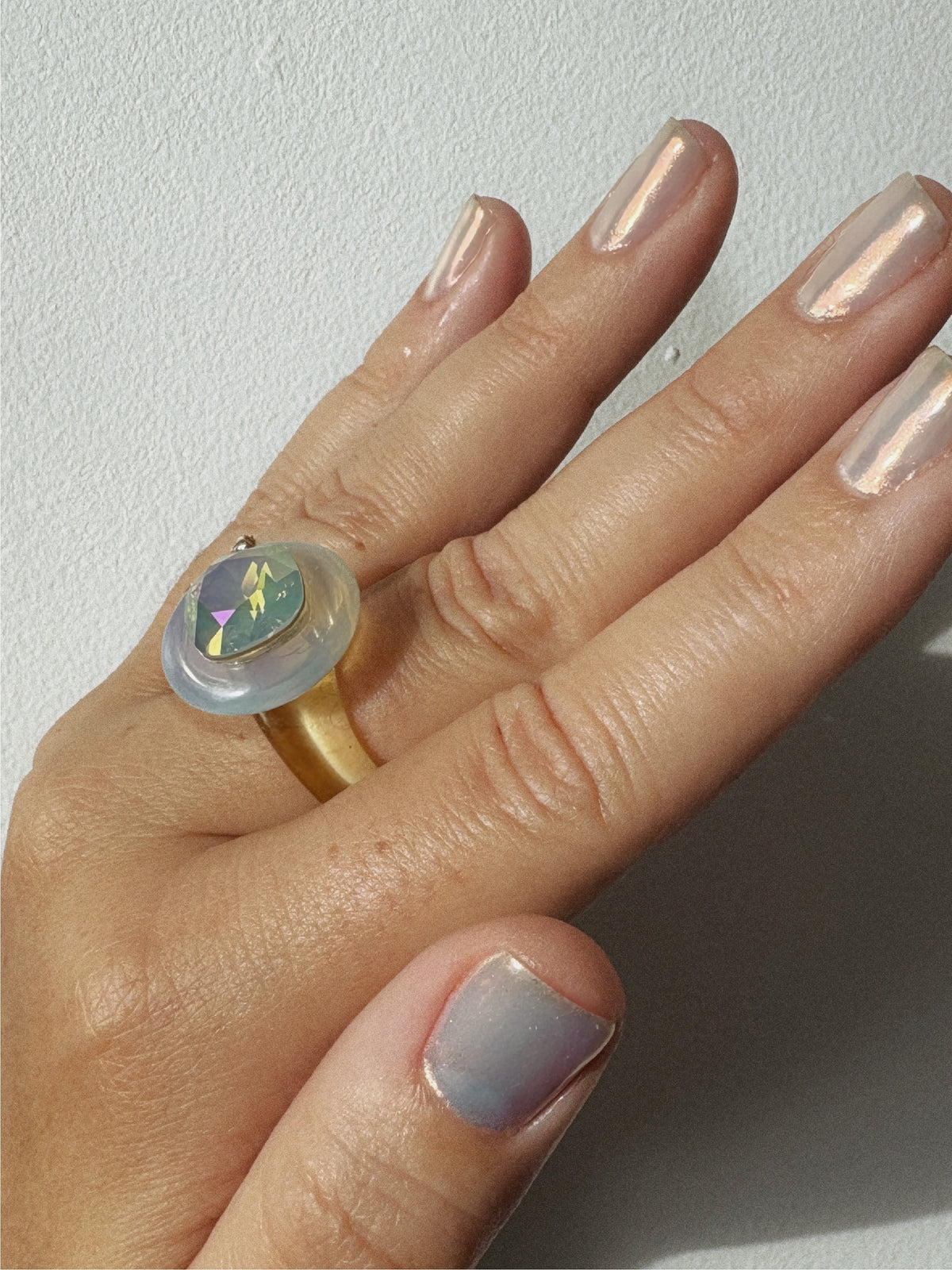 Veilring MOUNSER Rings | Raw Gradient Cellophane Ring in Crystalline Veil