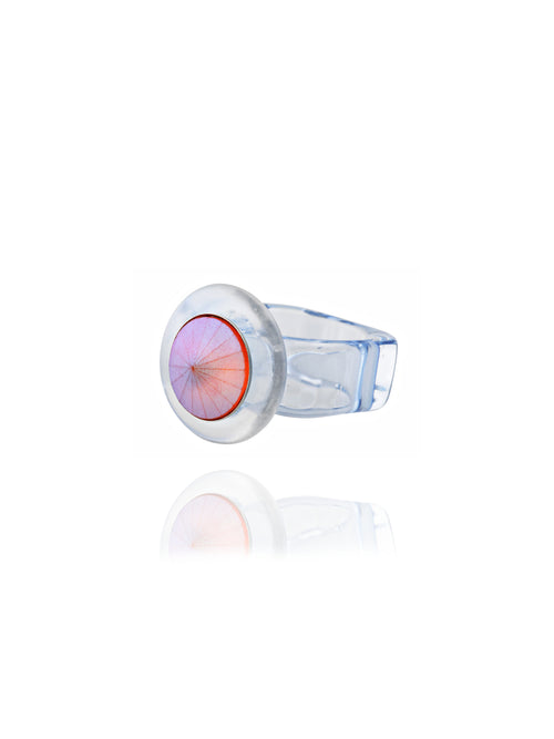 Side view of MOUNSER Ring Pop in Vesper showing Austrian crystal detail