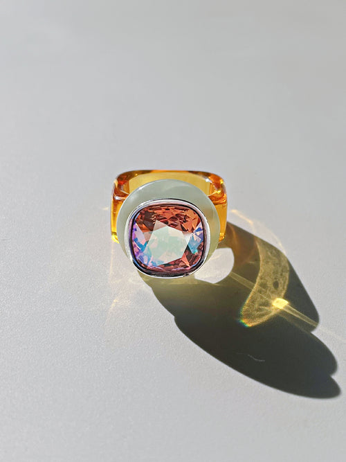 Contrast MOUNSER Ring Pop in Resort colorful crystal statement ring