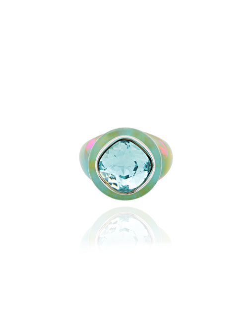 MOUNSER Ring Pop in Terrapin Station colorful crystal statement ring