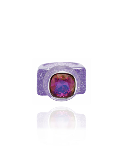MOUNSER Ring Pop in Uni colorful crystal statement ring