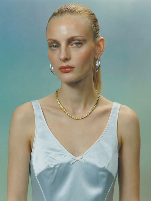 yellow tennis necklace