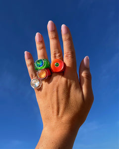 colorful acrylic rings