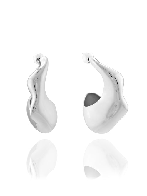 sculptural hoop earrings