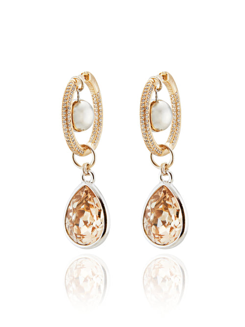 rhinestone hoop earrings
