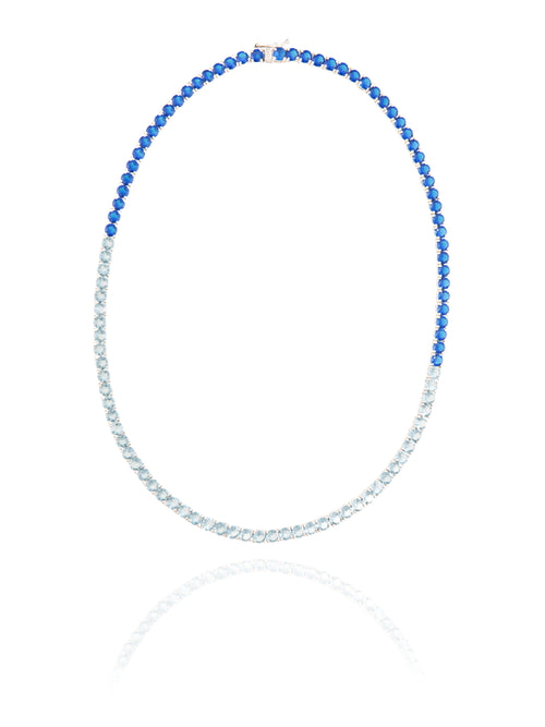 MOUNSER Laguna Necklace in Wave colorful designer tennis necklace