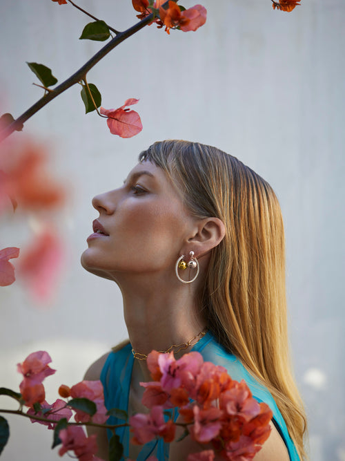 sculptural hoop earrings