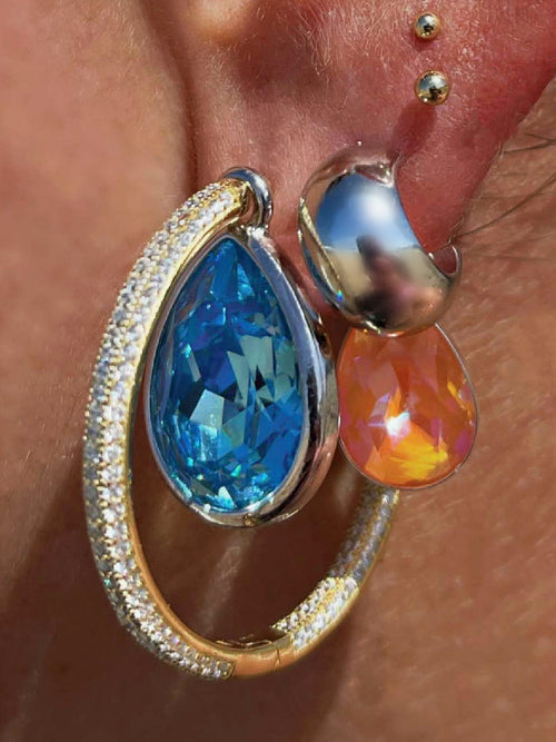 colorful hoop earrings