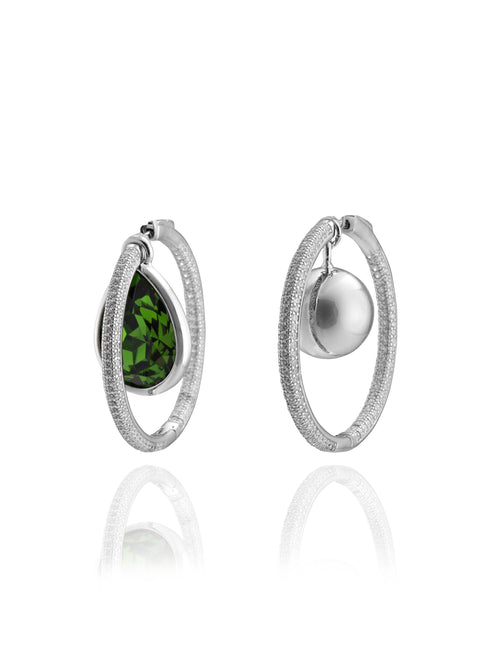 sculptural green earrings