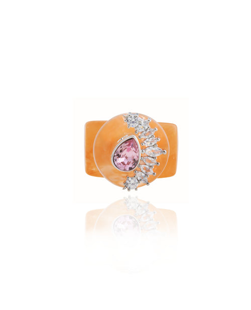 MOUNSER Ring Pop in Venus colorful crystal statement ring