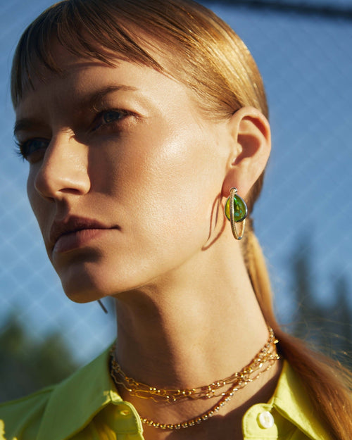 swarovski hoop earring